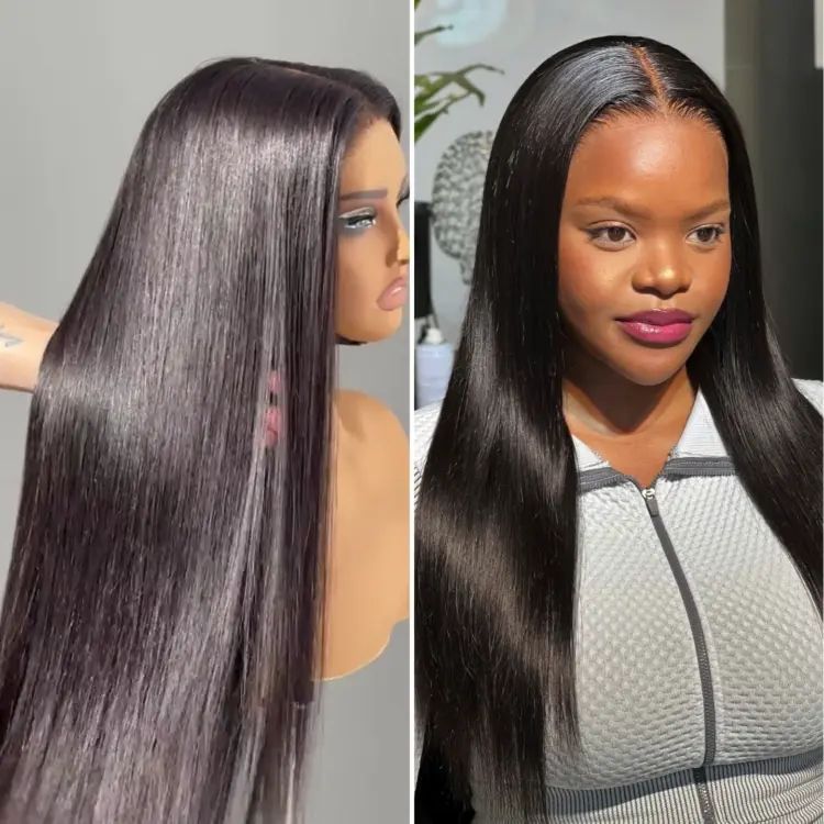 PreMax Wigs | 180% Density Bone Straight Glueless 5x5 Closure HD Lace Lace Wig Pre-cut & Plucked & Bleached-image-40231079379034