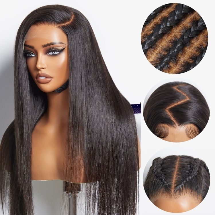 Luvme Hair Pre-Knotless PartingMax Super Natural Silky Straight Glueless 7x6 Closure HD Lace Wig