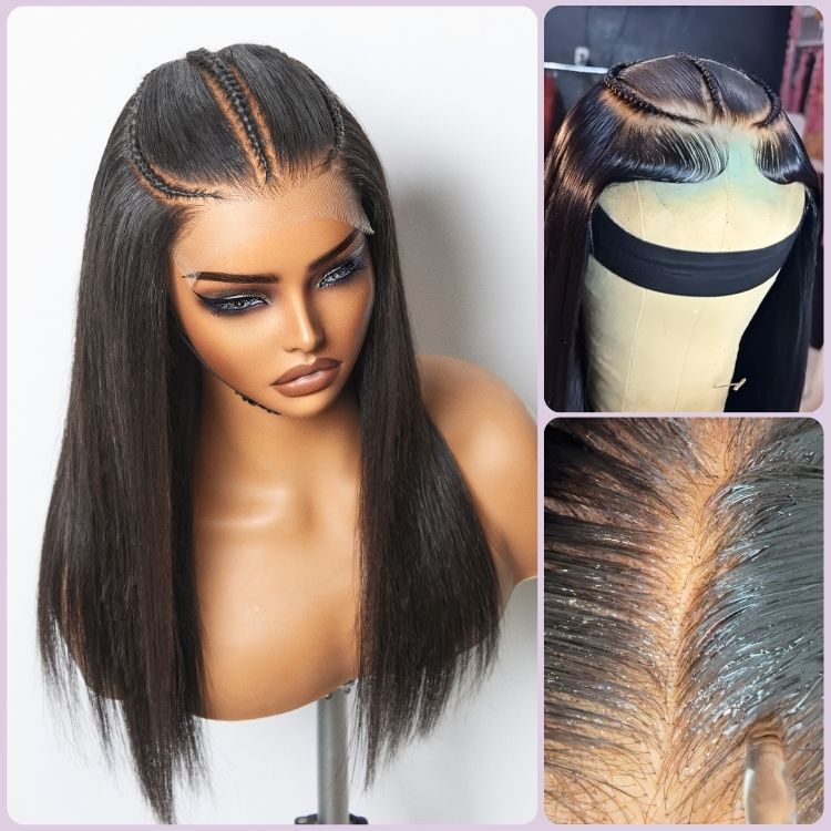 Luvme Hair Pre-Braided Style Pre-Knotless PartingMax Glueless 7x6 HD Lace Silky Straight Long Wig Pre-Cut Lace