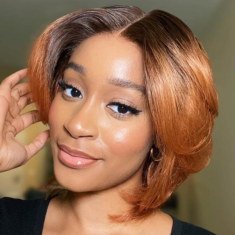 1 SEC INSTALL WIG | Elegant Boss Vibe Short Pixie Cut Ombre Ginger Glueless Minimalist HD Lace Wig Ready to Go Pre-cut Lace-image-41002718724186