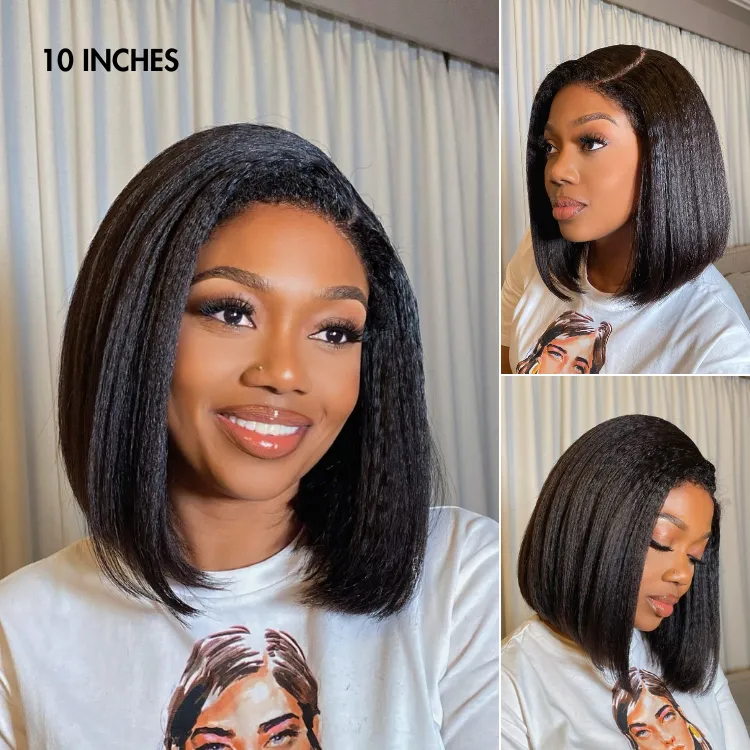 New Customers Only | Body Wave / Straight / Kinky / Deep Wave Human Hair U Part Wig