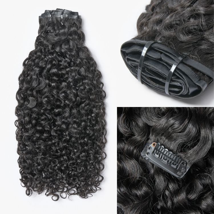 Straight / Body Wave / Kinky Curly / Yaki Straight / Kinky Straight / Messy Curly Clip in Hair Extensions Real Human Hair Pieces 135g 9pcs / 7pcs with-image-41699431645274