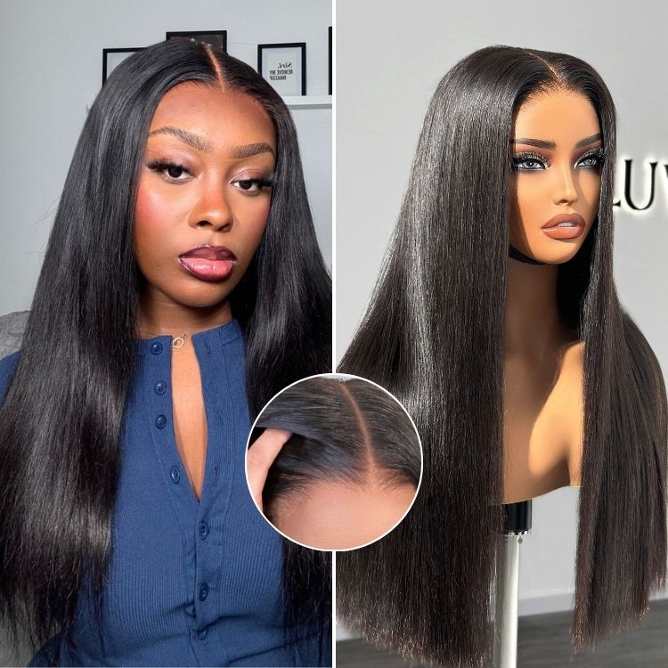 US Only - Luvme All-Day Comfortâ¢ Wig 200% Density Bone Straight Glueless 7x6 Closure HD Lace Human Hair Wig Pre-Cut Lace