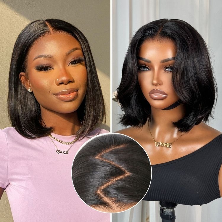Luvme All-Day Comfortâ¢ Wig Silky Blunt Cut Bob Glueless 7x6 Closure HD Lace Wig Pre-Cut Lace