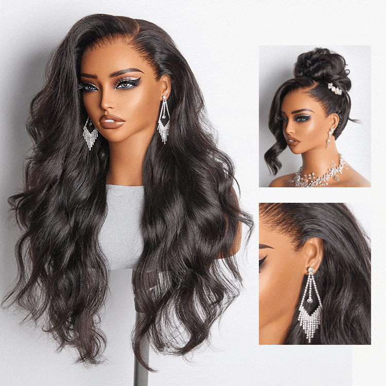 NatureMAXâ¢ 200% / 250% Density Loose Wave Glueless 13x6 HD Lace Front Wig Human Hair Pre-Cut Lace Flexi-Fit Drawstring Cap