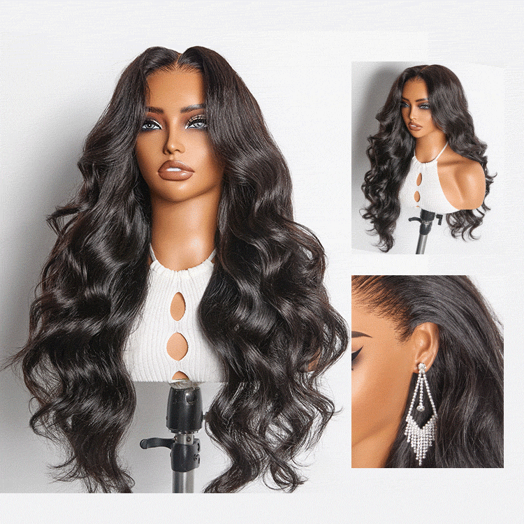 NatureMAXâ¢ 200% / 250% Density Loose Wave Glueless Ear-to-ear 13x4 HD Lace Front Wig Pre-Cut Lace Flexi-Fit Drawstring Cap