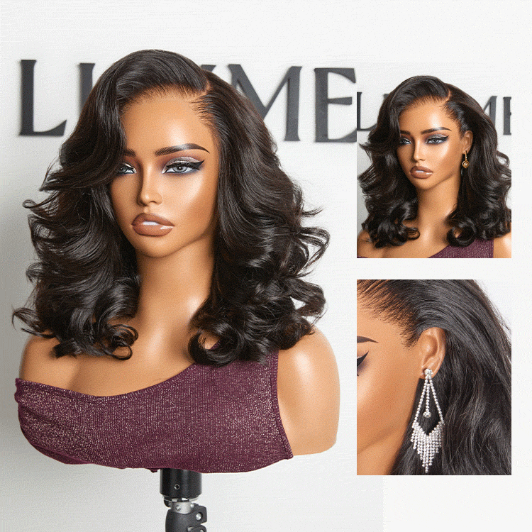 NatureMAXâ¢ 200% Density Loose Wave Glueless 13x6 HD Lace Front Shoulder Length Wig Pre-Cut Lace Flexi-Fit Drawstring Cap
