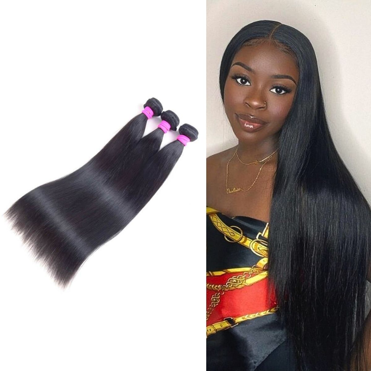 3pcs Body Wave / Water Wave / Deep Wave / Yaki Straight / Silky Straight 100% Virgin Human Hair Bundles-image-3540520370205