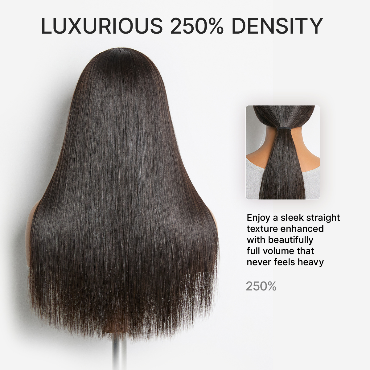 US Only | Luvme All-Day Comfortâ¢ Wig 180% / 250% Density Bone Straight with Baby Hair PartingMax Glueless 7x6 Closure HD Lace Wig Pre-Cut Lace-image-42709356380250