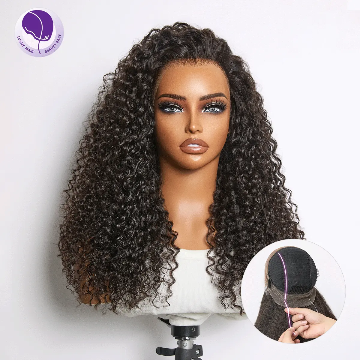 MyOwn-Fitâ¢ 360 HD Lace Free Parting Water Wave Wig Flexi-Fit Invisi Drawstring Cap & Pre-Cut Lace-image-42772130627674